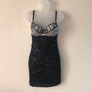 Sparkle Sequence Club Evening Formal Dress
